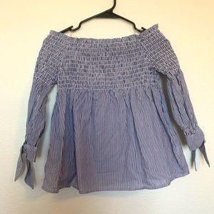 Stripped Off The Shoulder Top